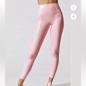 Carbon38 Metallic Snake High Rise 7/8 Legging in Pink, sz small, like new!